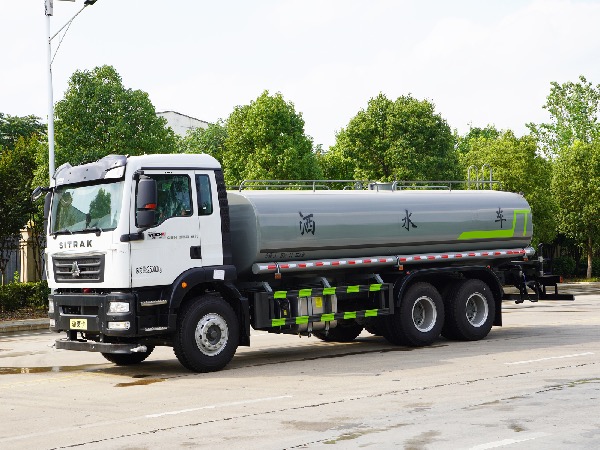 湖北华威20-22立方SGZ5250GSSZZ6洒水车｜中国重汽-汕德卡6x4后八轮绿化喷洒车｜SGZ5255GPSZZ6B绿化喷洒车