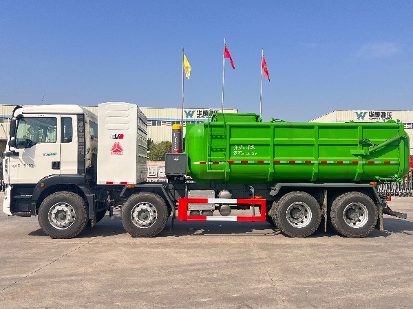华威驰乐牌SGZ5310GWNZZBEV纯电动污泥运输车｜中国重汽豪沃TX系列纯电动EV污泥运输车｜HW-19/20环保型厢式污泥运输车
